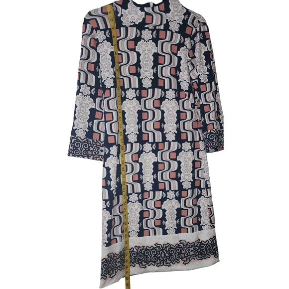J. McLaughlin Shift Dress Geometric Print Long Sleeve Career Casual S - Picture 6 of 8